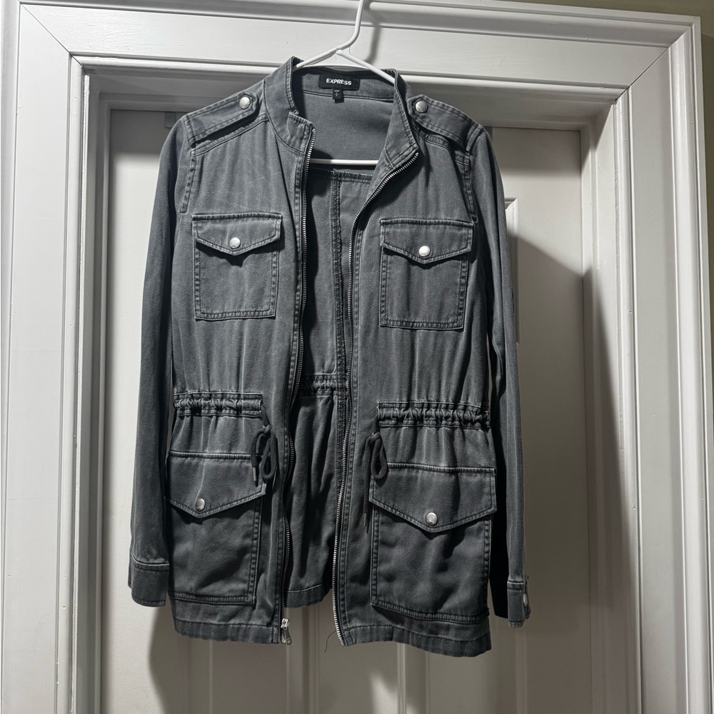 Express Gray Utility Jacket